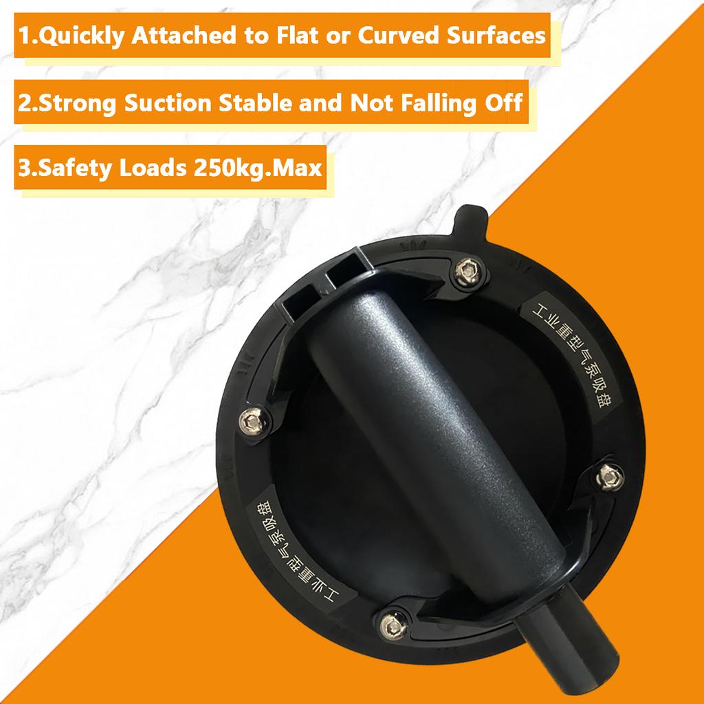 Vacuum Suction Cup 8 Inch 250kg Bearing Capacity Heavy Duty Vacuum Lifter for Granite Tile Glass Manual Lifting
