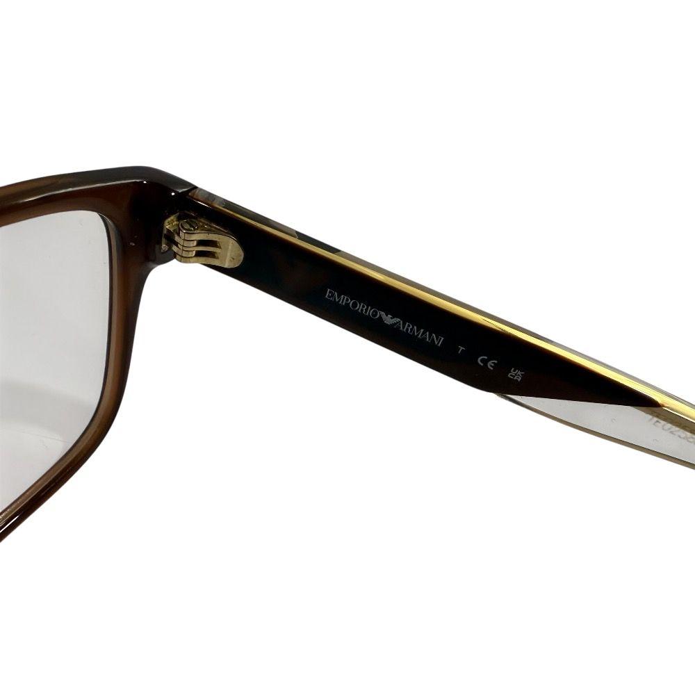 Used Good EMPORIO ARMANI Glasses EA3239F Brown Men's Old Clothes Used USED