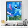 Disney Diamond Painting Set Stitch Oil Painting Style Healing Illustration Embroidery Wall Decoration DIY Set Gift Handmade Crystal 5D Diamond