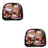 2 Pieces Comfortable Santa Claus Headrest Cover Elastic Car Headrest Cover Car Pillowcase  Christmas