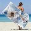 Figure Skating Girl Winter Beach Towel Patterned Sunscreen And Windproof Suitable For Swimming Pool Camping Travel