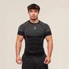 Camiseta Masculina de Manga Curta com Caimento Muscular e Gola Redonda GYMSHARK - Roupa Fitness e de Corrida Elástica com Estampa da Moda