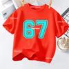 Kids 67 Themed Colorful Print TShirt Soft Cotton Fabric Breathable and Comfortable Ideal for Toddlers and Childrendf0268