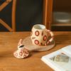 Hand Drawn Ceramic Mug with Lid Milk Tea Cup Water Cups Afternoon Tea Cup Coffee Cups Milk Mug Juice Mugs Teacup Coffee Mugs