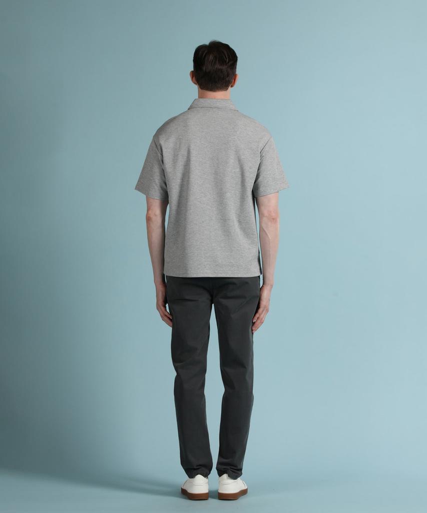 PANICALE Grey Johnny Collar Polo Shirt