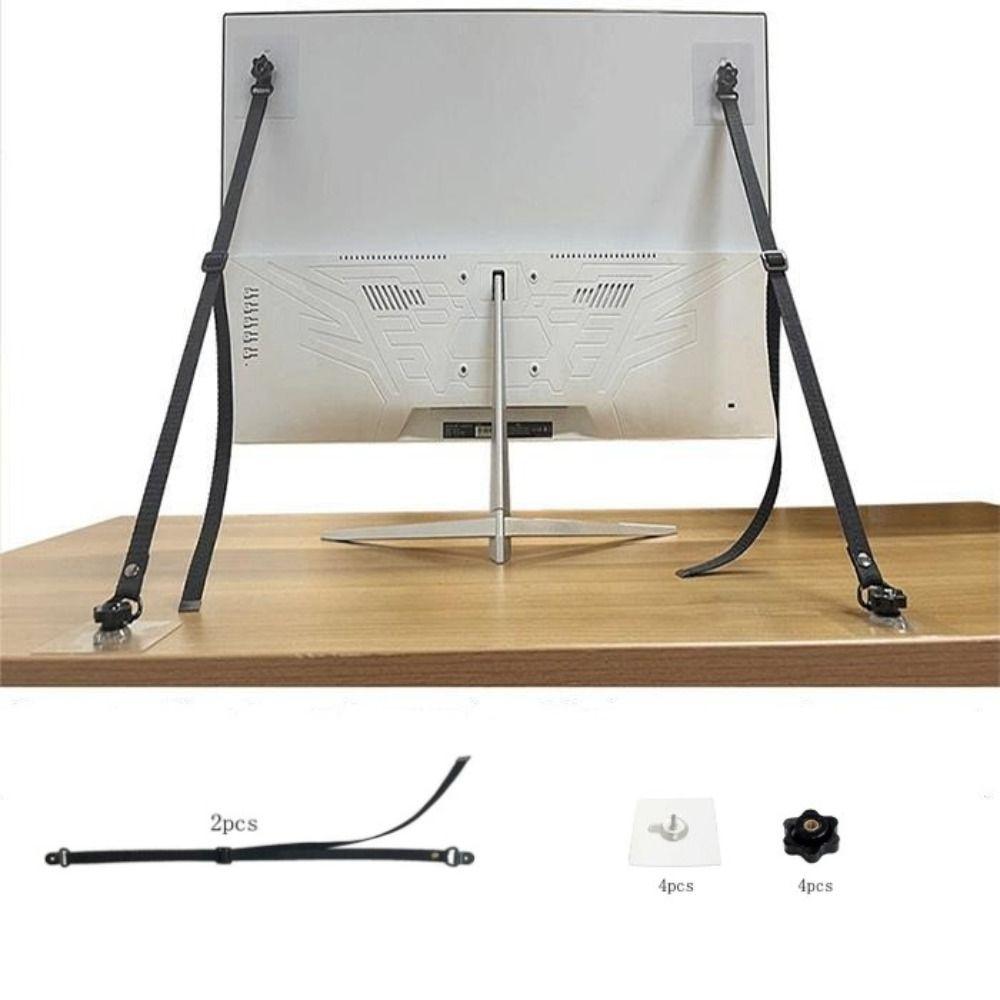 No-Drill Adjustable TV Safety Straps 2 Pack Furniture Anti-Tip Straps Durable TV Straps Furniture