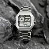 Casio Custom Collection AE 1200WHD 1A Electronic Movement Metal Strap Watch Unisex Black Dial AE-1200WHD-1A(Watch4--)