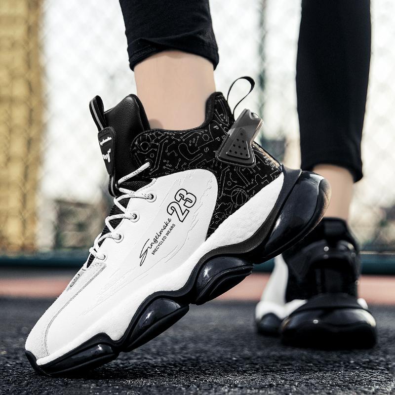 Men's New Fashion Youth Casual Sport Footwear School Sports Training Basketball Shoes Running Shoes Male Student Outdoor Shoe