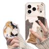 Probe kitten magnetic attraction is suitable for Apple 17 bracket 16pro transparent 15max cute 14iphone13 mobile phone case