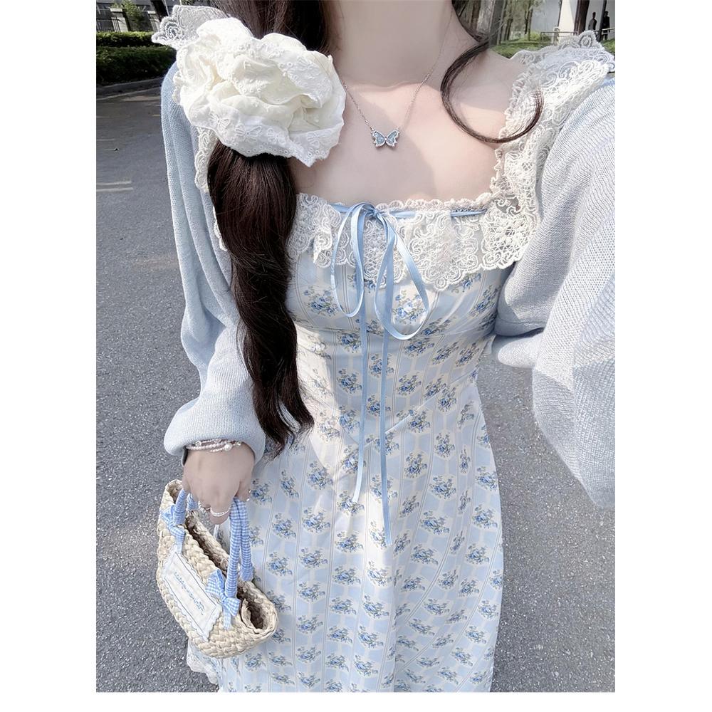 

This year s popular temperament floral dress, children s summer leisure spring new lace lace dress XL- (recommended 110-60kg)