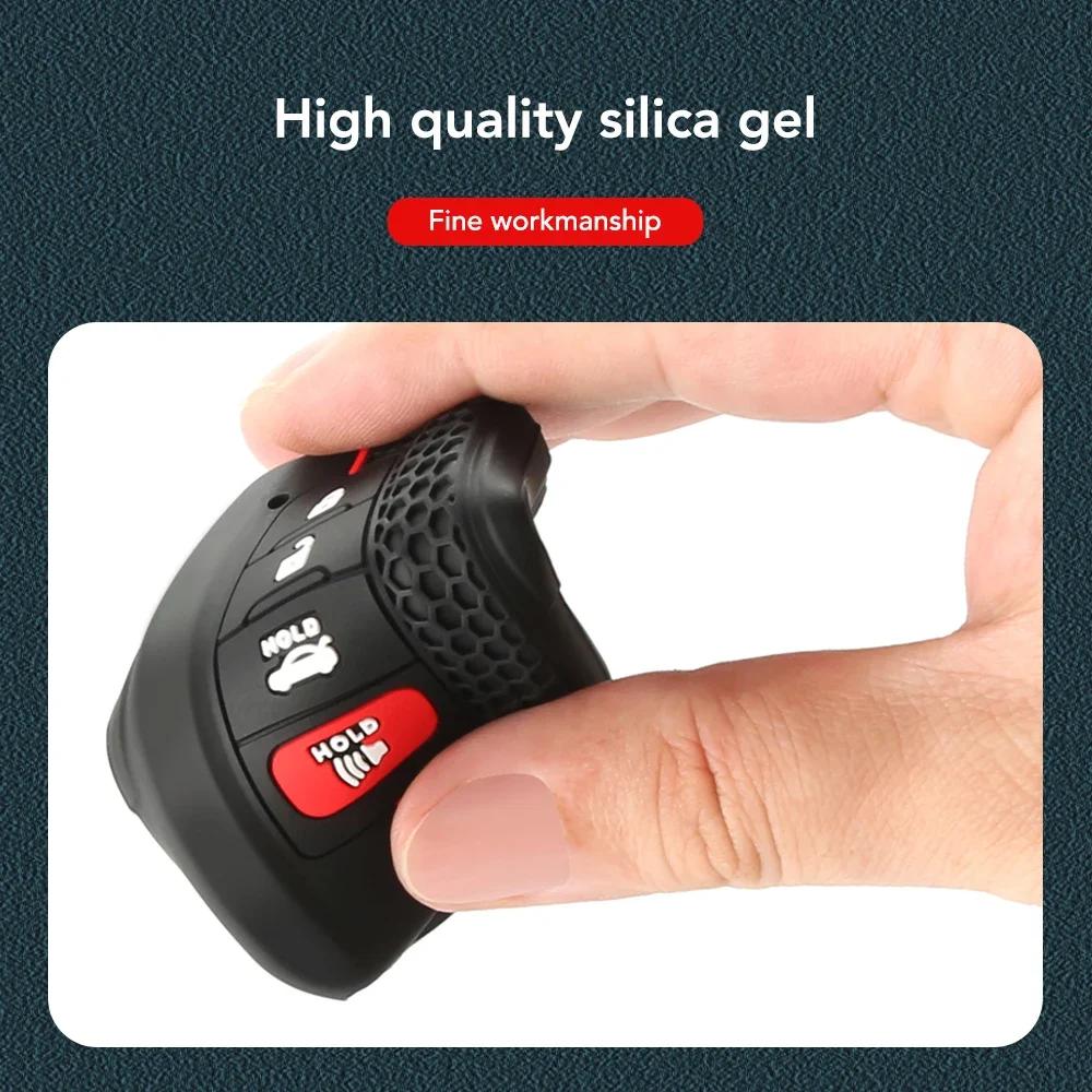 2/3/4 Buttons for Toyota Camry CHR Corolla RAV4 Avalon Land Cruiser Prado Prius 2017 - 2022 Silicone Car Key Case Cover Fob
