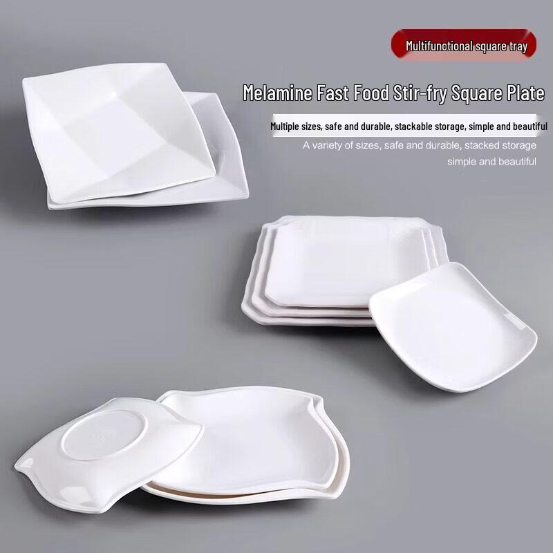 A5 Melamine Commercial Footed Cold Dish Plate
