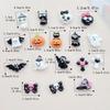 20Pcs Cute Cartoon Halloween cat, pumpkin, bat Nail Art Resin Designer Charms DIY Craft For Nail 3D Decorations Jewelry