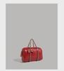Korean-Style Boston Wax Leather Handbag with Bow Accent