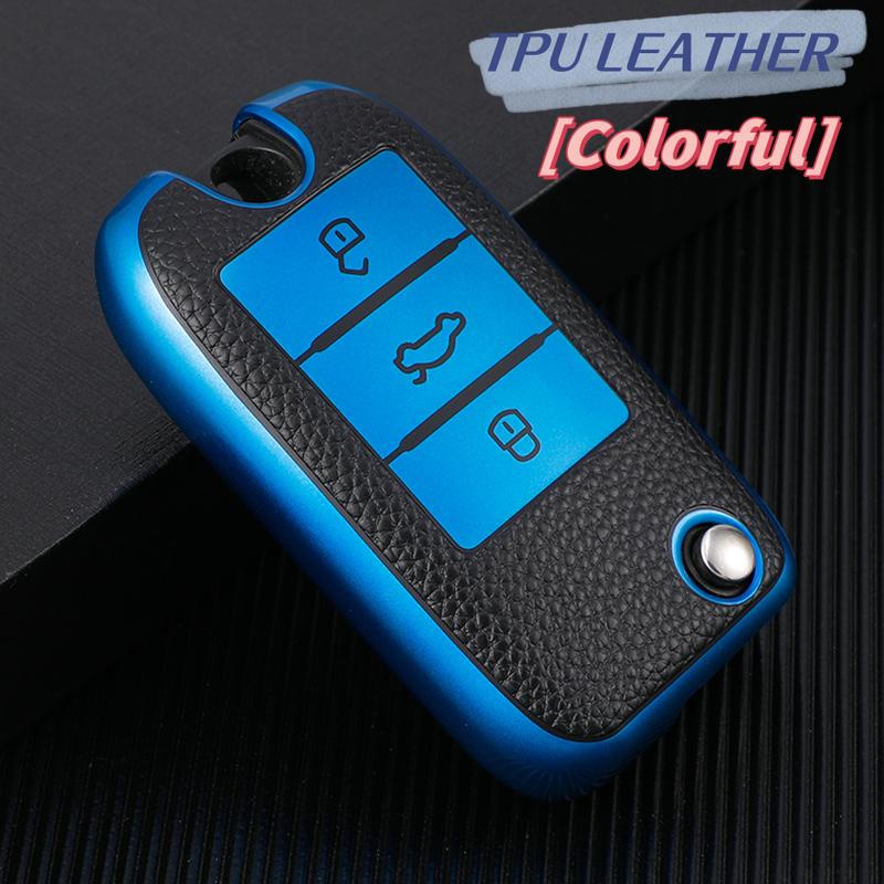Pour Roewe RX5 MG3 MG5 MG6 MG7 MG ZS GT GS 350 360 750 Étui de clé pliante de voiture en cuir TPU Housse Sac Coque Protecteur Accessoires