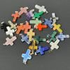 Natural Stone Cross Pendant Agate Necklace for DIY Jewelry Making