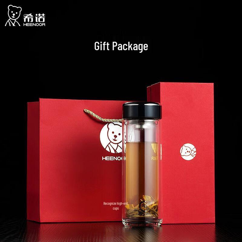 SENO 2024 Double-Layer Antibacterial Glass Cup