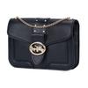 Coach Georgie 20 Horse Carriage Buckle Chain Leather Underarm Small Square Shoulder Bag Women shoulder bag Black 6925-IMBLK