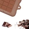 4-Pack Silicone Chocolate Molds for Homemade Chocolate, Candy, Jelly, or Ice Cubes, Brown, Rectangle