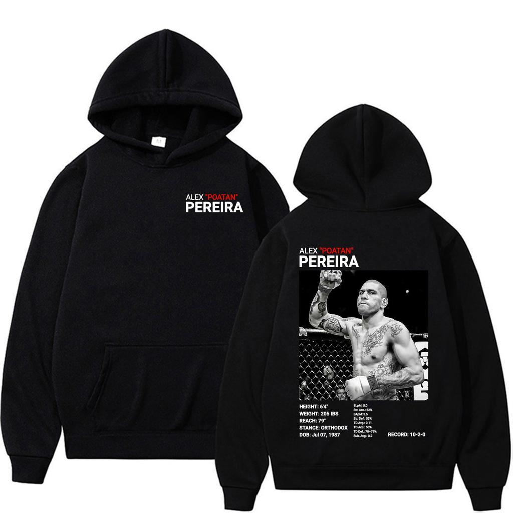 Limited Alex Pereira Poatan Graphic Hoodies Men Women Fashion Vintage Oversized Hoodie Long Sleeve Sweatshirt