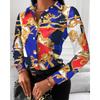 QICED Women's Fashion Casual Long Sleeve POLO Neck Blouses & Shirts