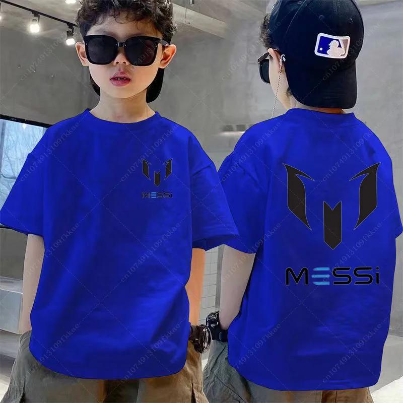 Printed children's clothing summer children's T-shirt boys and girls casual short sleeved fashionable black shirt sportswear top