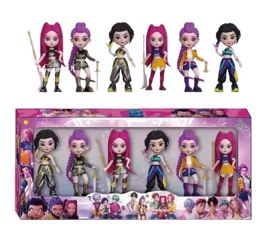 2026 Hot Anime Figure K Pop Demon Hunters with Box Kawaii Boys Girls For Kids Fans Halloween Christmas Figure Decorative Gifts