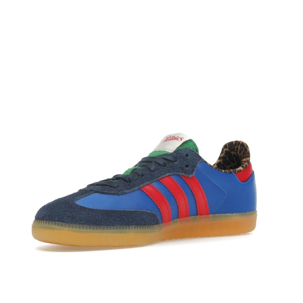 Sneaker Politics x adidas Samba Consortium Cup Herren-Sneaker Blau Blue-Bird Better-Scarlet IE0173