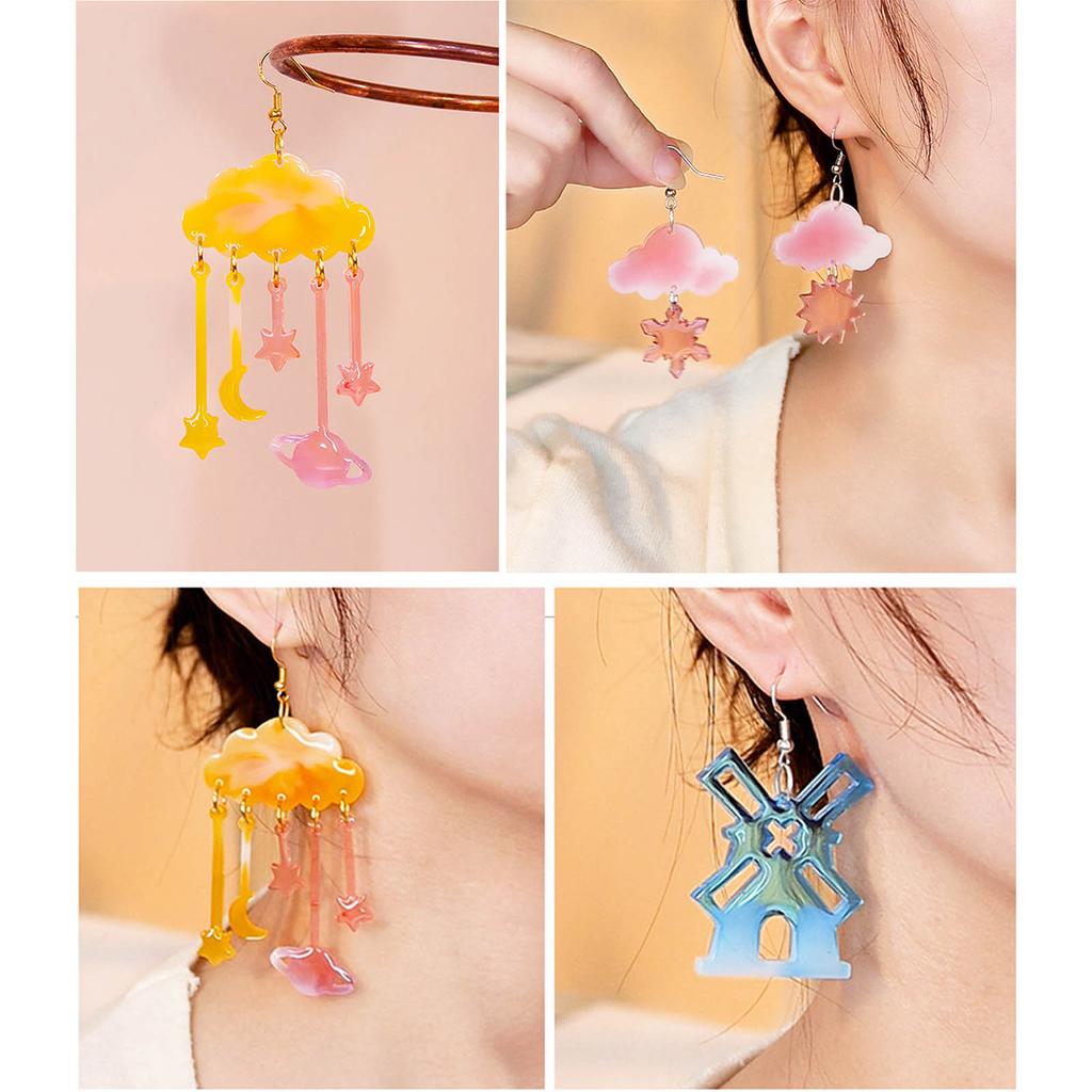 DIY Crystal Epoxy Resin Mold Flowerpot Castle Pendant Silicone Mold Geometry Necklace Keychain Earring DIY Casting Molds