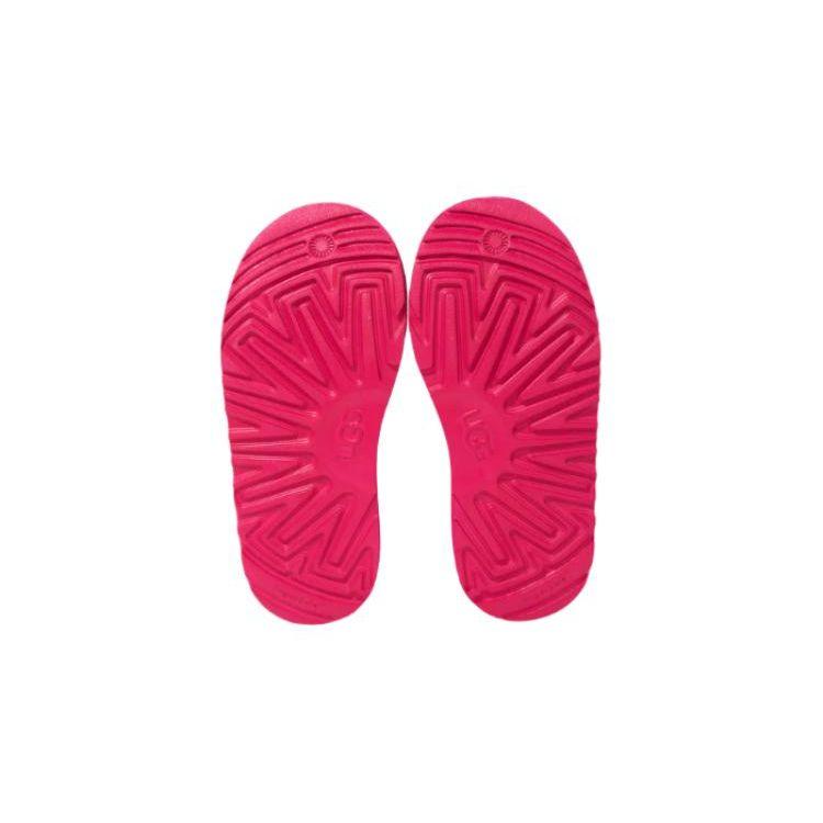 UGG Wildleder Runde Zehenpartie Slipper Flache Niedrige Stiefeletten Kinderstiefel Rosa 1130750K-RSPS