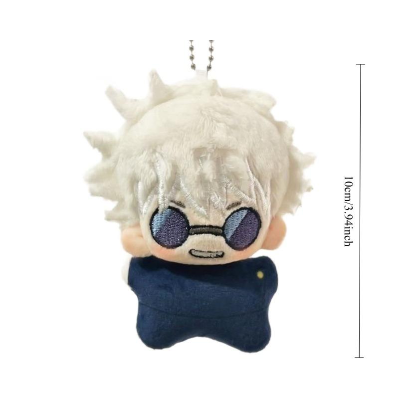 New Cute Jujutsu Kaisen 10cm Cotton Doll Satoru Gojo Megumi Fushiguro Cosplay Keychain Plush Bag Accessories for Holiday Gifts