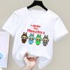 2025 Fashion Cute Regular Short Sleeve Labubu Cartoon Girl's Children's T-shirt Fashion Trendy Style Top