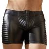 MERCURY Black Long Boxer Shorts - NEK - Leather, Latex and Vinyl