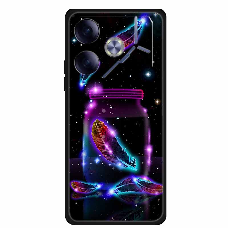 Phone Case For Tecno Pova 6 Back Cover Case Shockproof Black Silicone Soft Funda For Tecno Pova 6 Case Pova6 6.78" Capas Coque