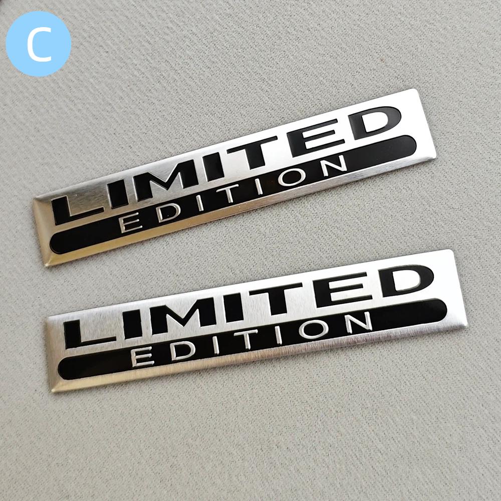 2PCS Metal Aluminium LIMITED EDITION Logo Emblem Car Fender Trunk Badge Decal Car Accessories