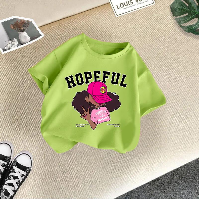 Tween Kleidung für Mädchen Niedliches grafisches Kurzarmshirt für Mädchen Weiche Kleinkind Sommerkleidung Mädchen Größe 4-14 Jahre Kleidung Mädchen Tops