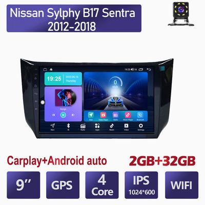 Radio samochodowe Carplay dla Nissan Sylphy B17 Sentra 2012-2018 multimedialny odtwarzacz wideo nawigacja GPS WIFI 2 + 32 GB
