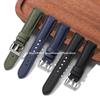 18mm 20mm 22mm Nylon+Leather Watch Strap Breathable Soft Wristband for Omega 007 Bracelet Men Women Quick Release  Accessories