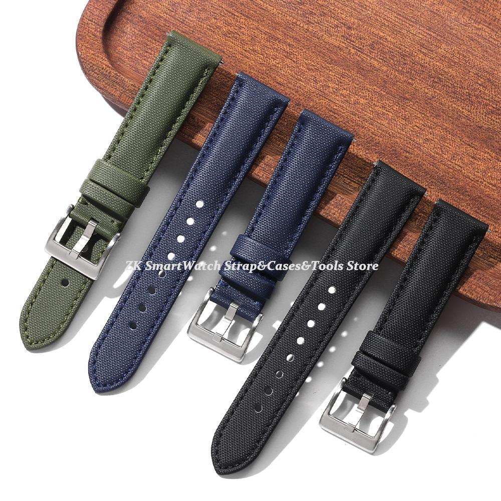 18mm 20mm 22mm Nylon+Skóra Pasek do Zegarka Oddychająca Miękka Opaska na Nadgarstek dla Omega 007 Bransoleta Mężczyźni Kobiety Szybkie Uwalnianie Akcesoria