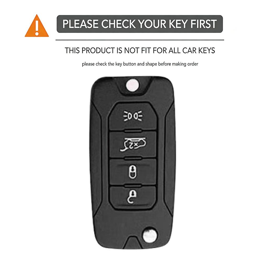 Silikon Autoschlüsselhülle Fob für Jeep Cherokee Compass S Renegade Grand Commander für Dodge Journey Challenger Jcuv Charger