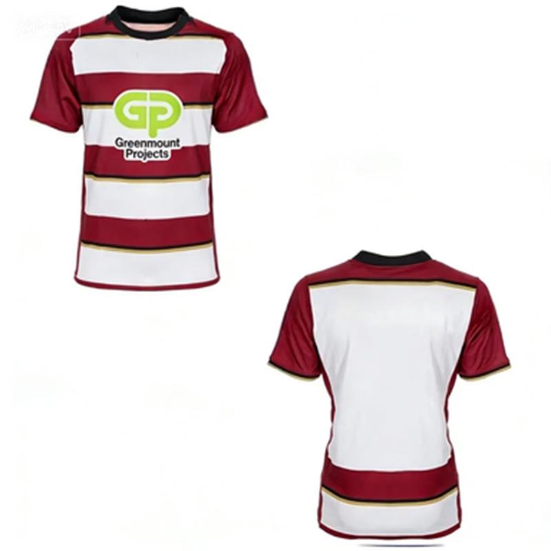 Wigan Warriors Football T-shirt - Fan Edition, 3D Printed Sweat-absorbent Quick-drying Sports Shirt, Suitable for Both Adults and Children
