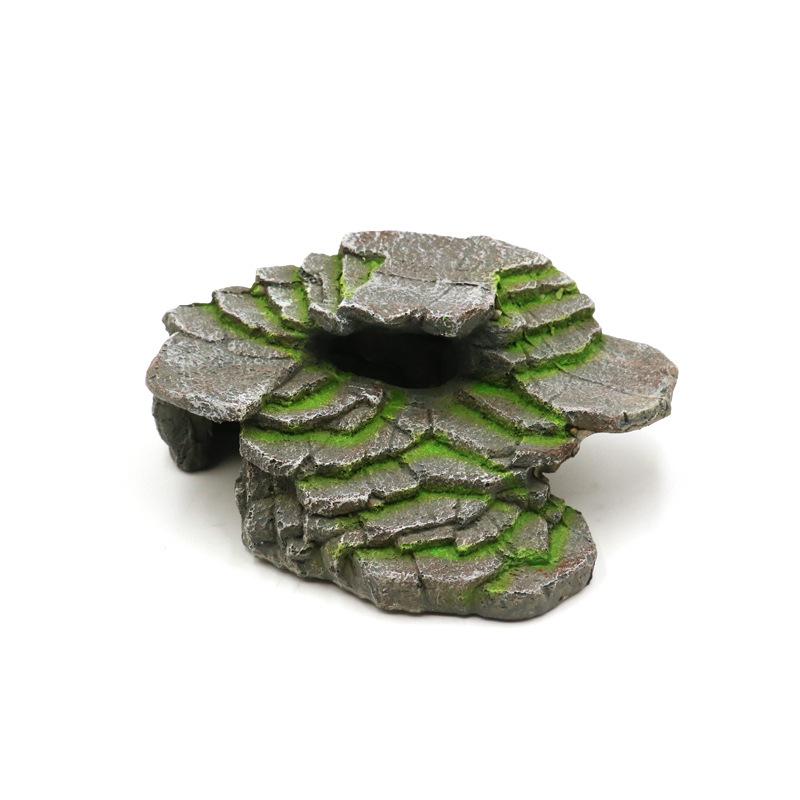 Aquarium Turtle Tank Decoration Terrace Resin Artificial Shelter Decor Ornament Reptile Resting for Fish Terrapins Frogs Turtles