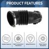 UXCELL Car Intake Hose Tube with Clamps for Honda Odyssey 2011 2012 2013 2014 2015 2016 2017 Black