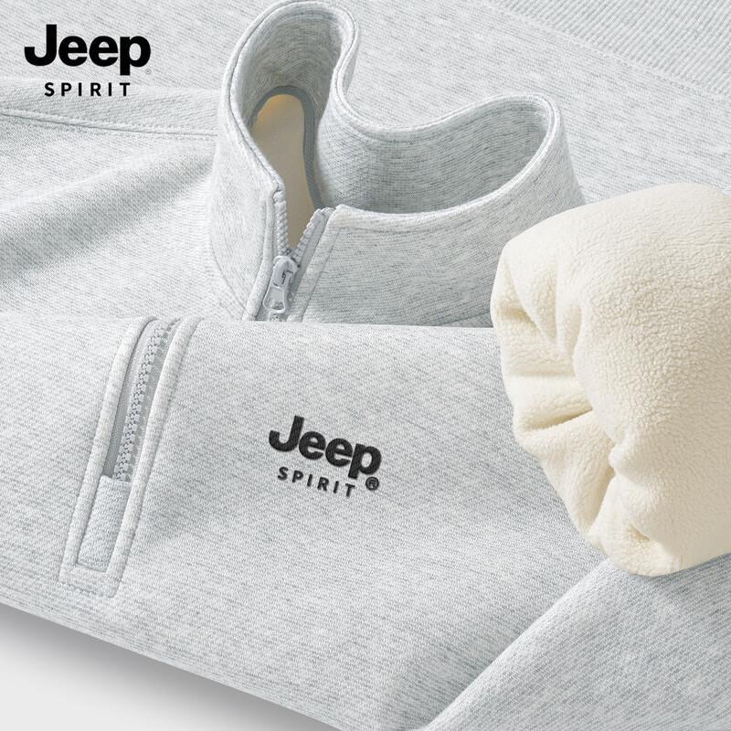 Мужской пуловер на молнии до середины из флиса JEEP SPIRIT M