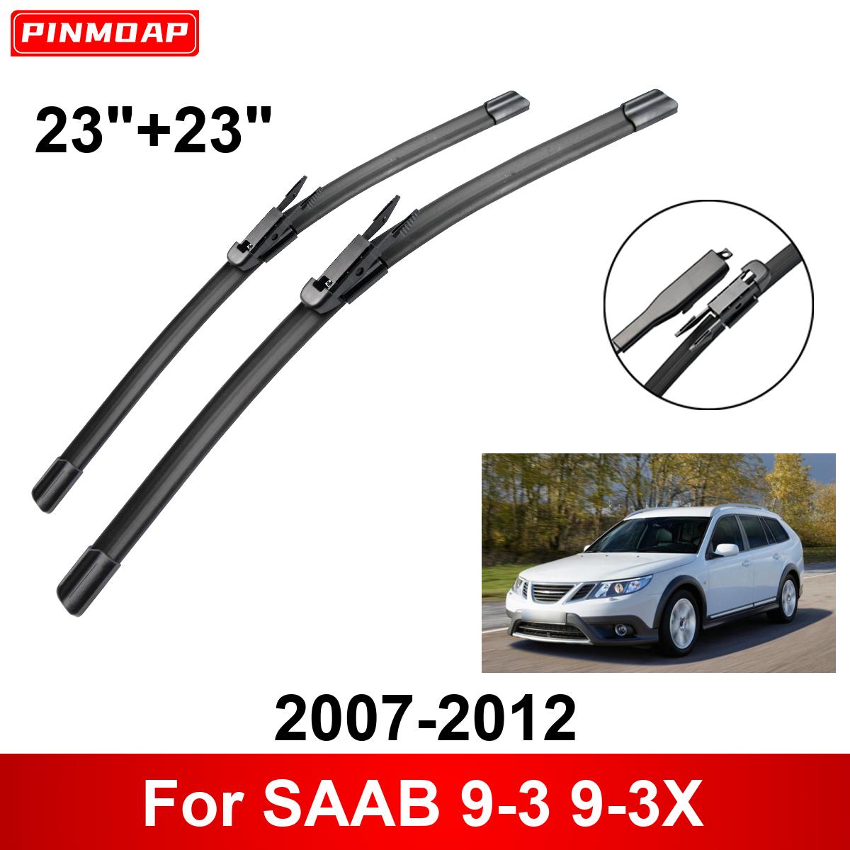 

Автомобильный стеклоочиститель для SAAB 9-3 9-3X 2007-2012 23 + 23 Передние щетки стеклоочистителя щетки режущие аксессуары 2007 2008 2009 2010 2011 2012 чёрный