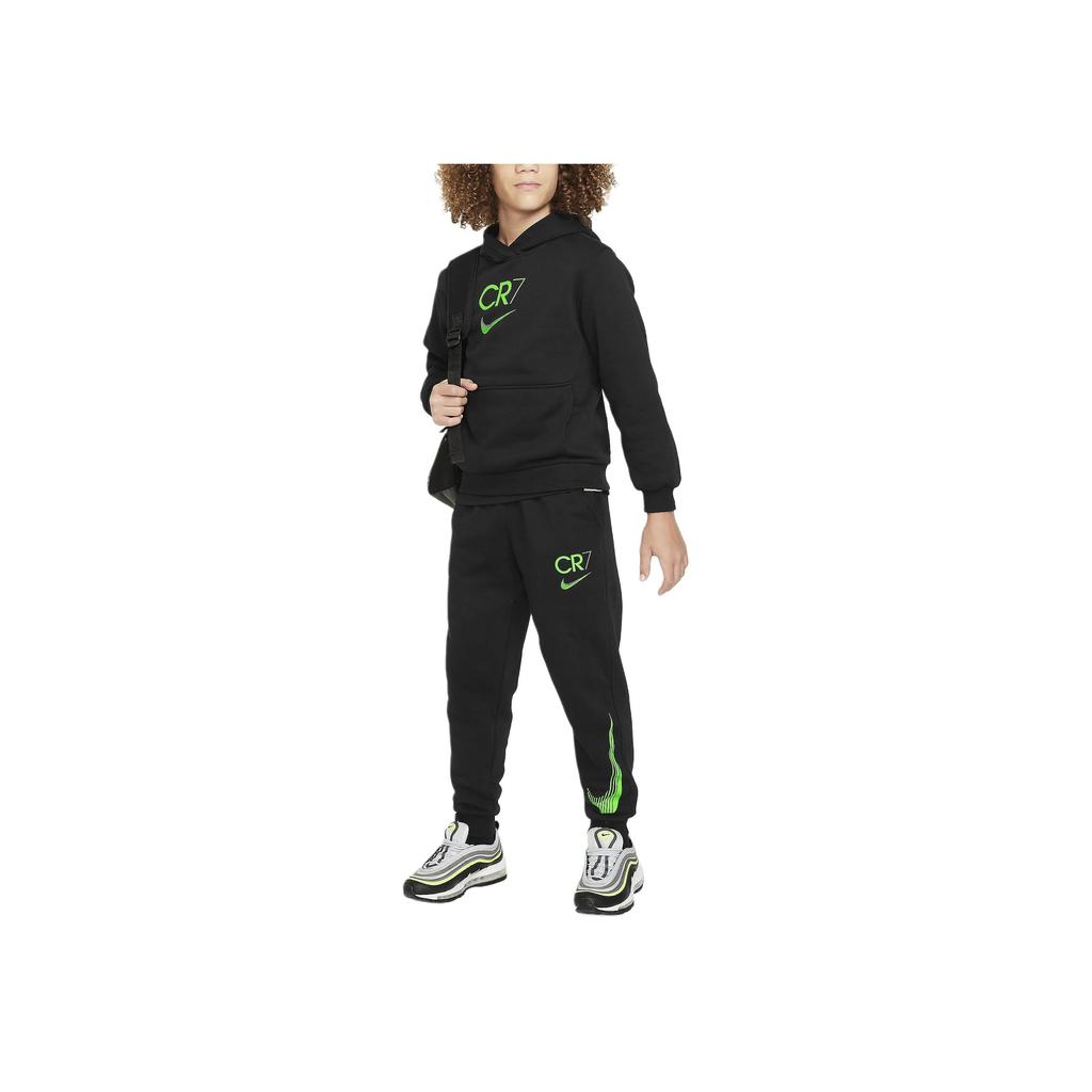 Nike Pantalón Deportivo de Punto CR7 Junior Club Letra Puño de Encaje Casual Niños bajos Negro FN8426-010