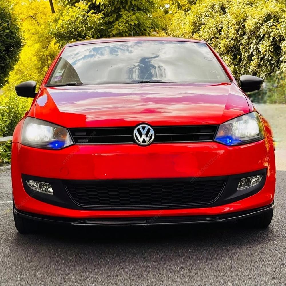 2Pcs Front Bumper Lip Diffuser For VW Polo MK5 6R 6C TDI TSI 2009-2017 Splitter Chin Retrofit Body Guard Kits Tuning Accessory