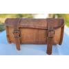 Bag Tool Saddle Motorcycle Luggage Leather Pouch Side Bags Storage Brown Pannier
