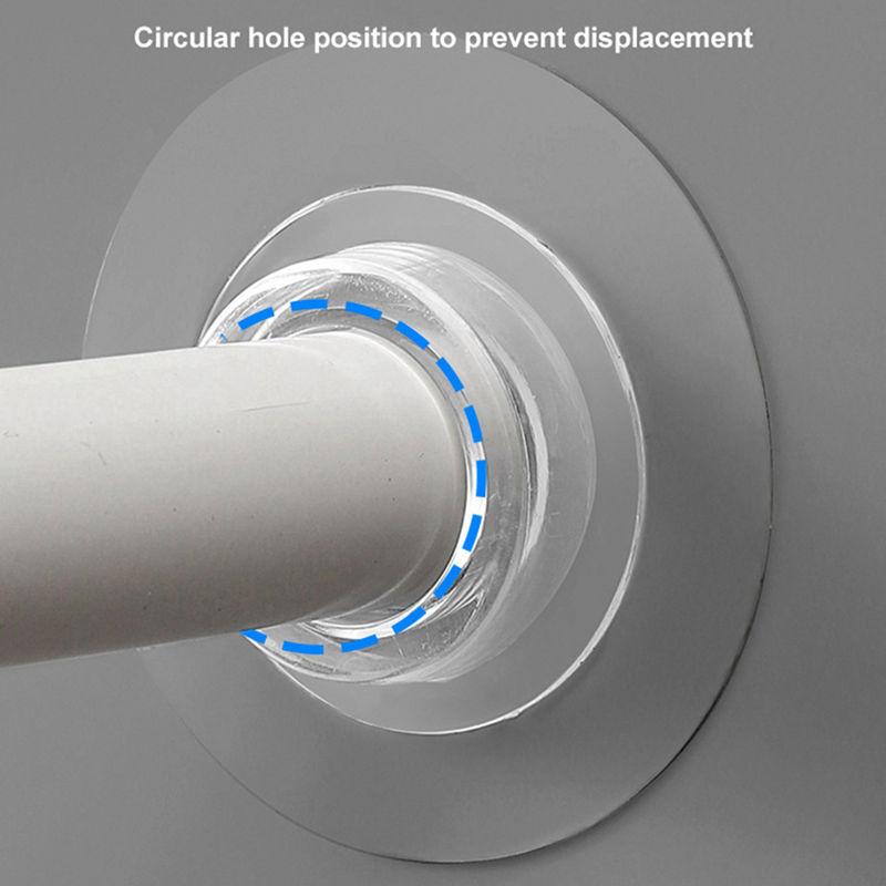 Suport Fix pentru Bară de Perdea Tip Pastă Fără Găuri Bară de Prosop Suport Raft pentru Bară de Agățat Transparent 4 Buc