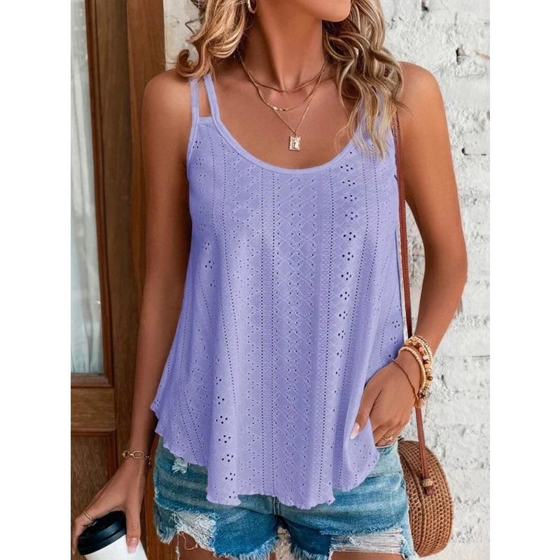 Summer Round Neck Solid Colour Ladies Camisole Vest